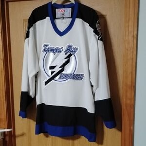 VINTAGE CCM TAMPA BAY LIGHTNING LICENSED JERSEY MENS LARGE